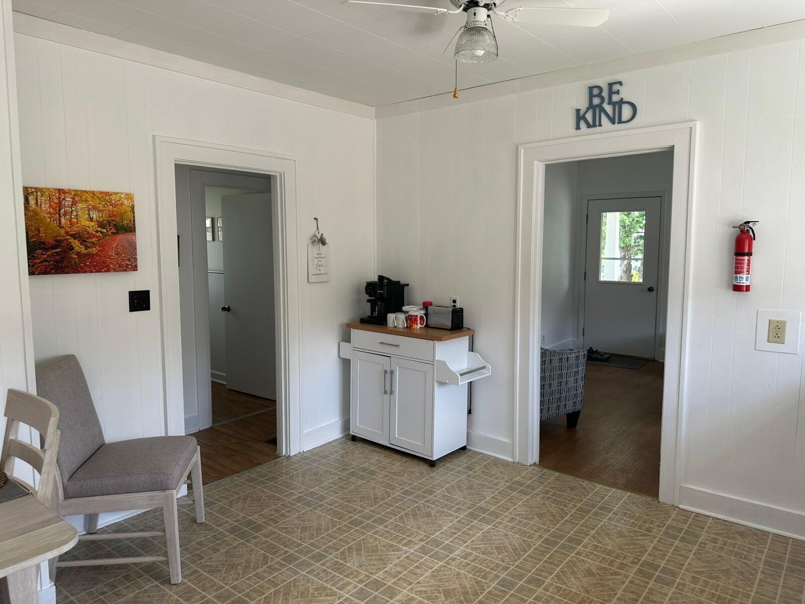 Island and Coffee Maker